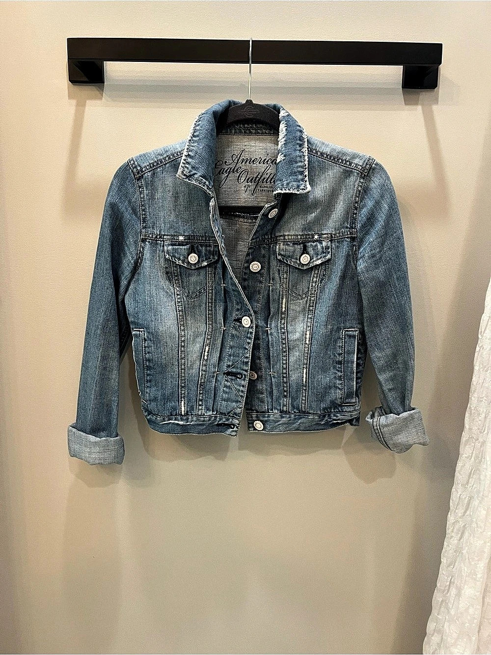 American Eagle Outfitters Women's Blue Denim Jean Jacket